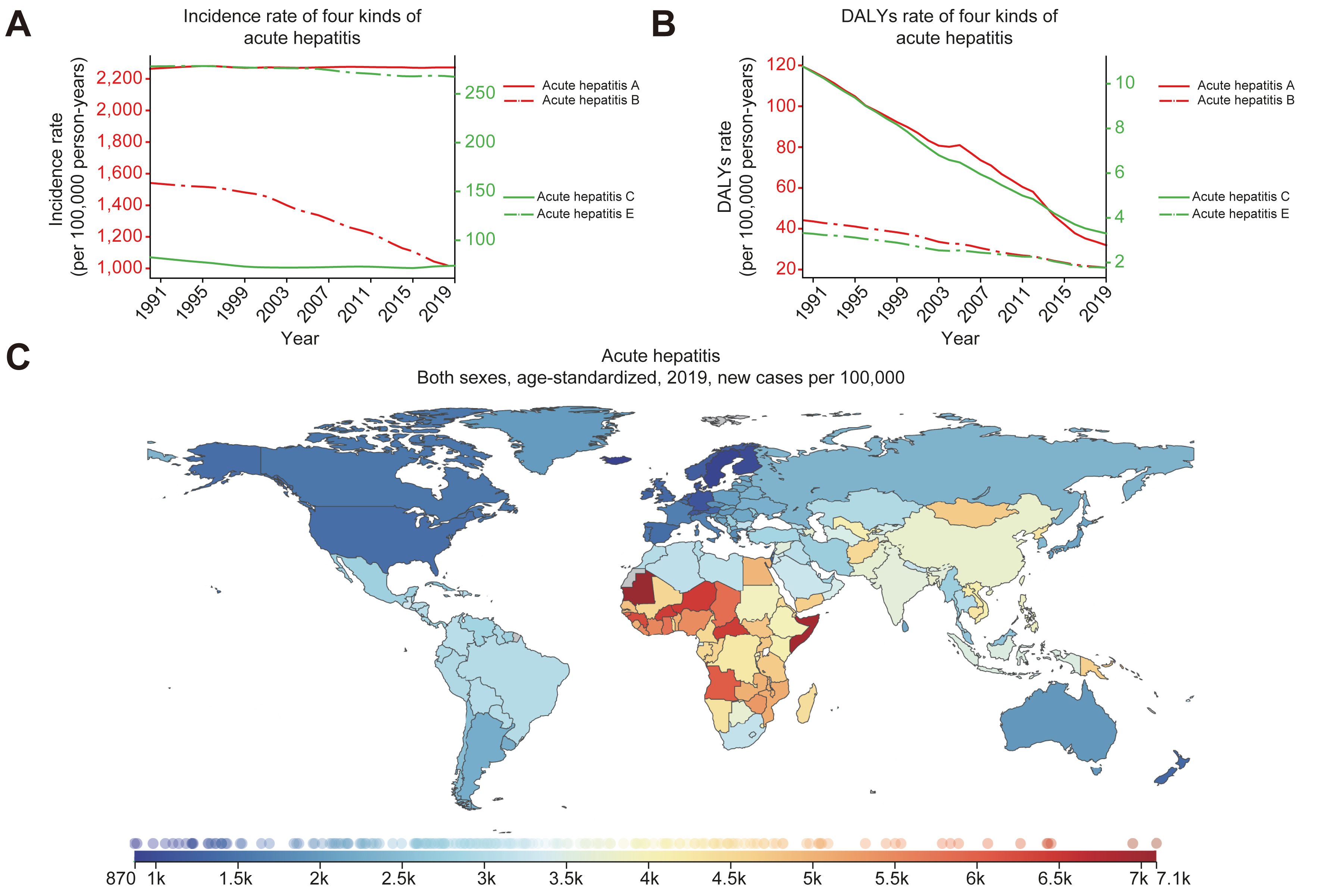 Acute hepatitis world burden