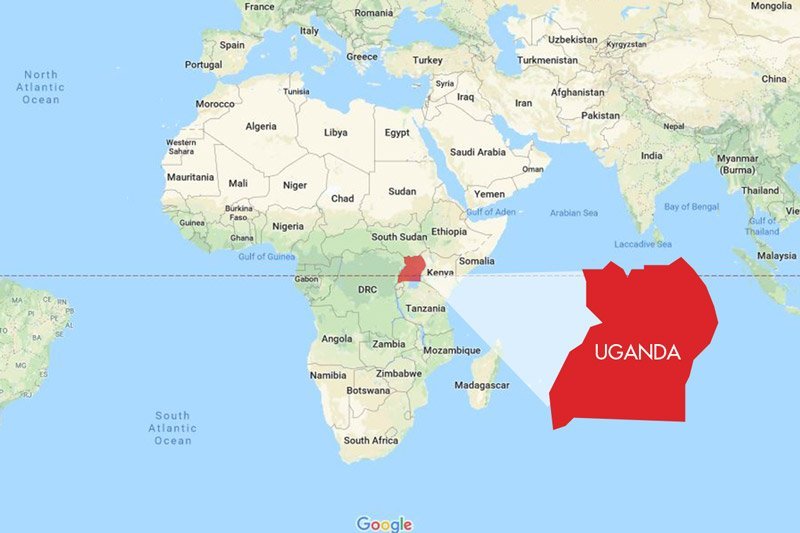 location uganda africa