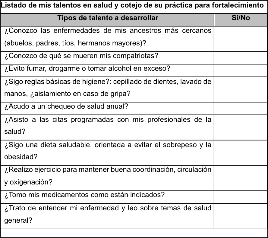 La salud como talento
