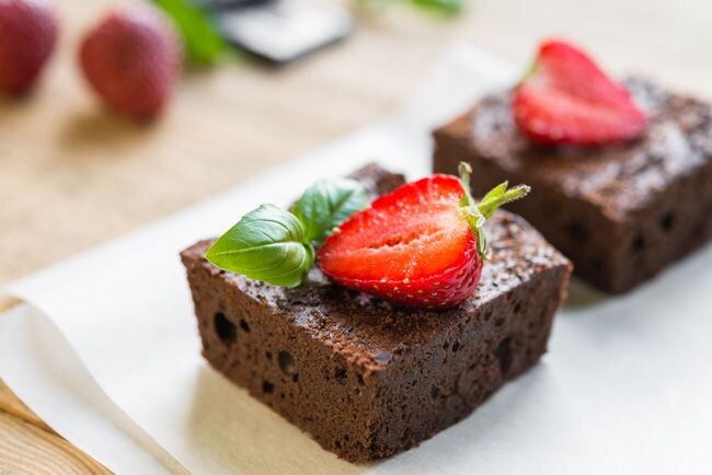 brownie fresas
